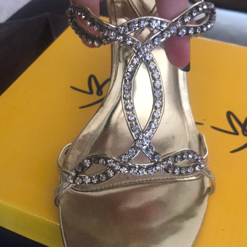 Formal Rhinestone Silver Heels - Picture 6 of 8